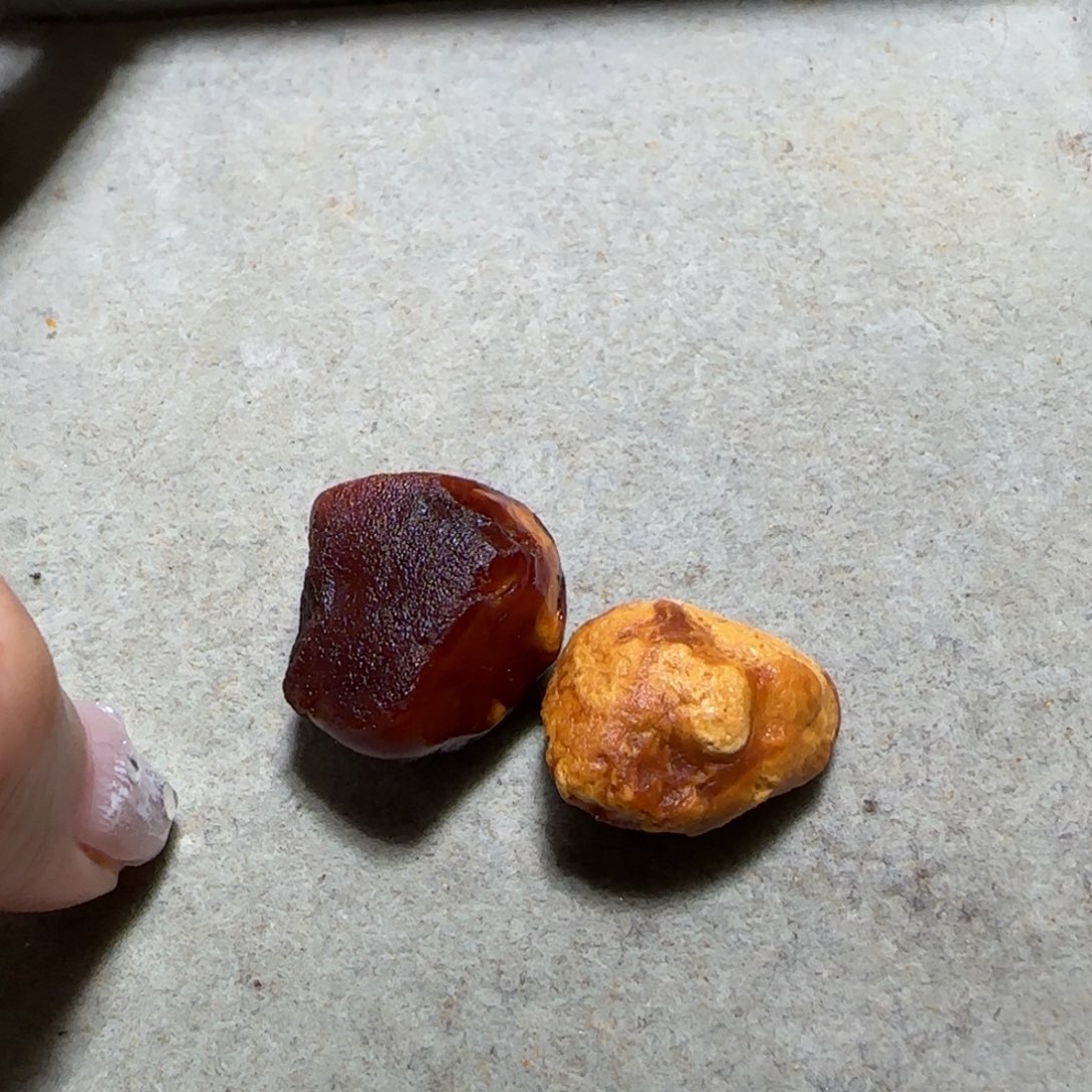 下***鱼定制琥珀未镶嵌专拍