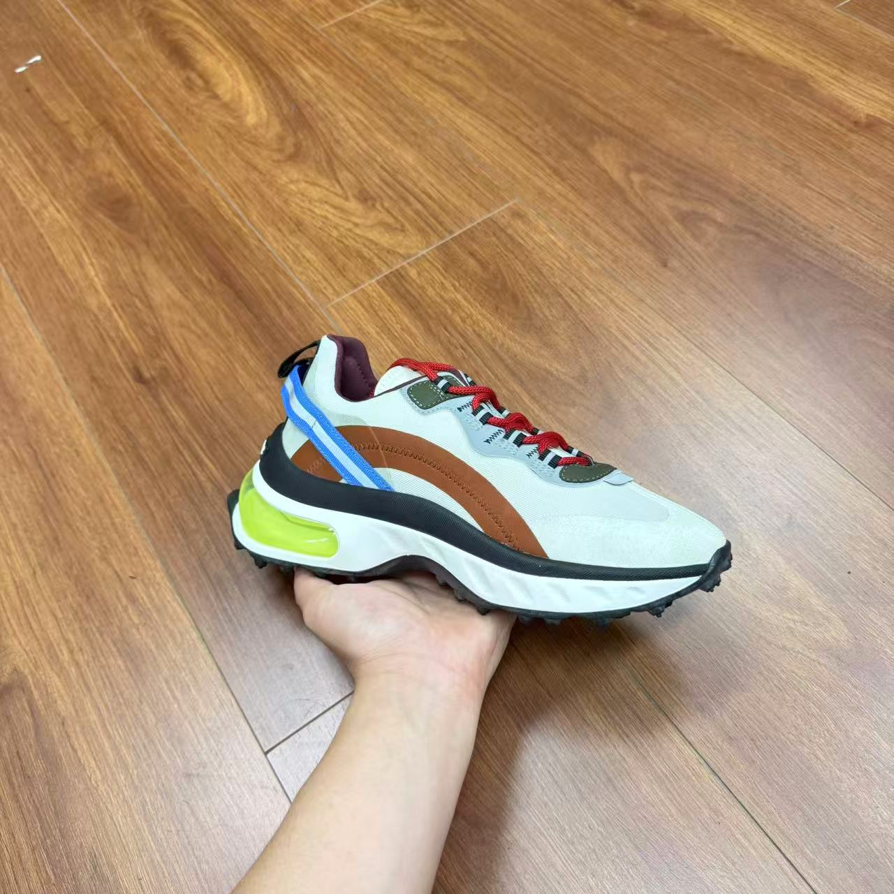 D2/白棕蓝带/保真！气垫底增高男款运动鞋（运动鞋码）