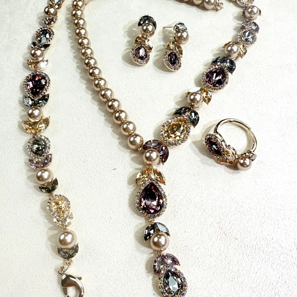 铜合金仿水晶项链 新款时尚奥地利سىۋارۇسكى ياقۇت بىريۈرۈش 