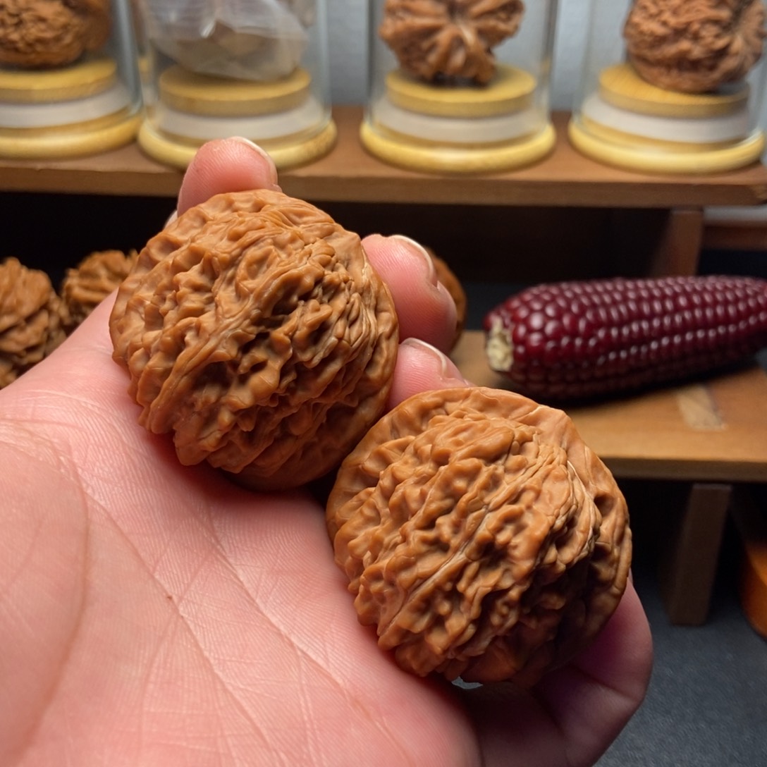 吊坠文玩核桃45全品四座楼