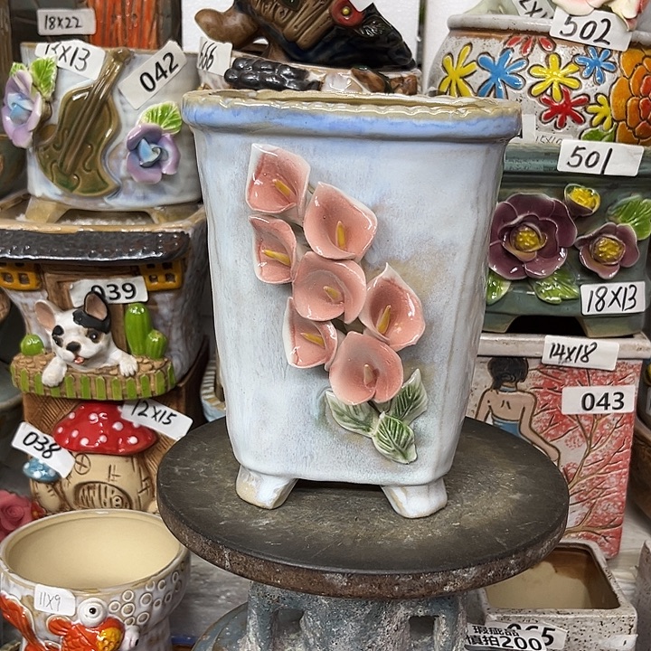 粗陶材质多肉花盆