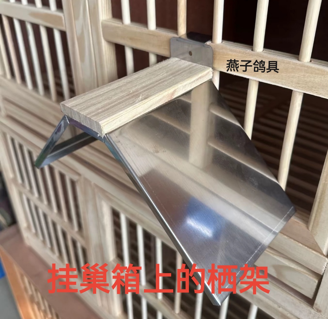 挂巢箱的鸽子不锈钢栖架