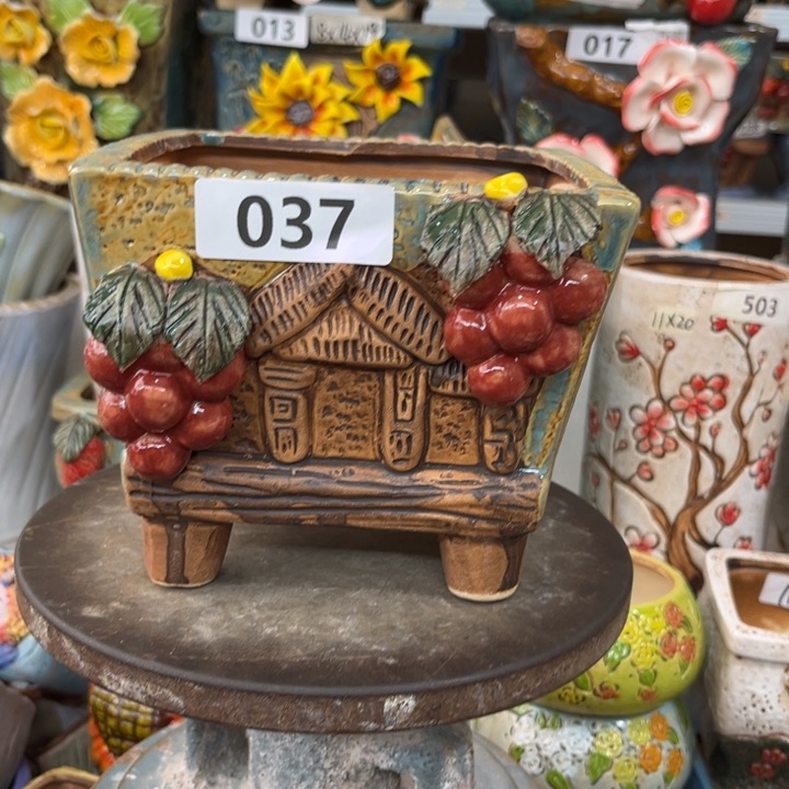 紫砂花盆粗陶材质多肉花盆