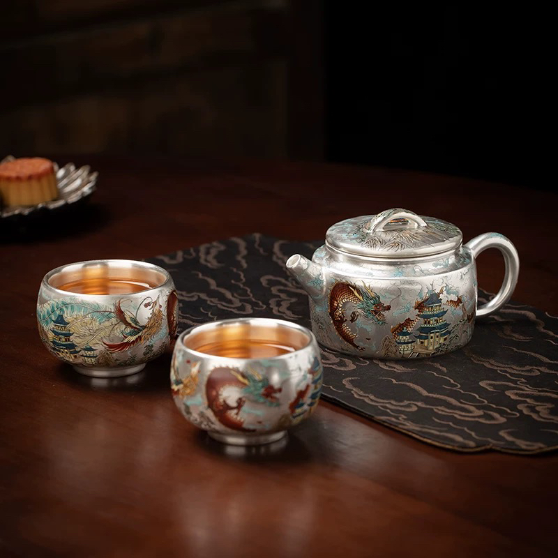 皇杰造物周鸿杰龙凤一壶两杯套装泡茶壶@278