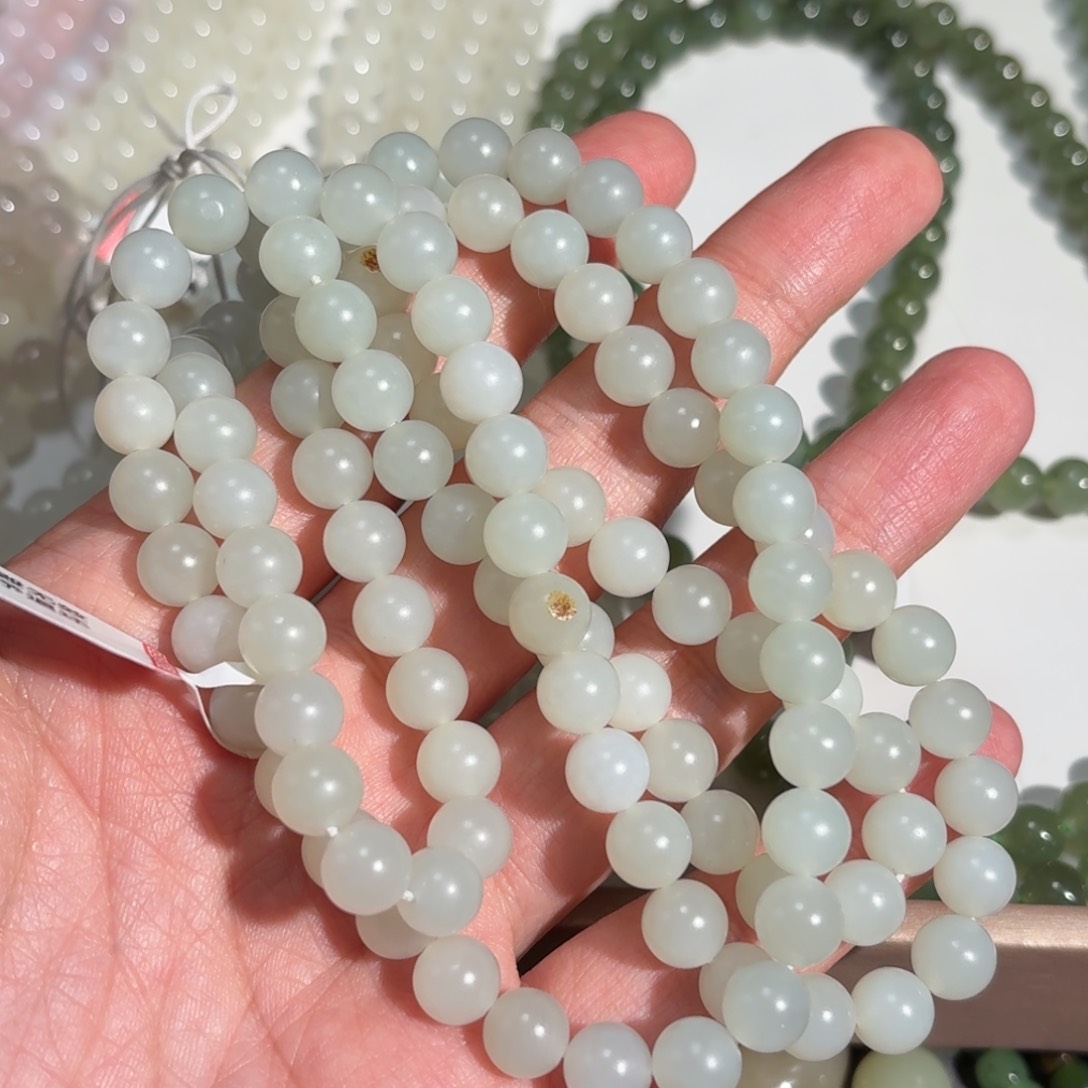 和田玉手串未镶嵌萧**堂