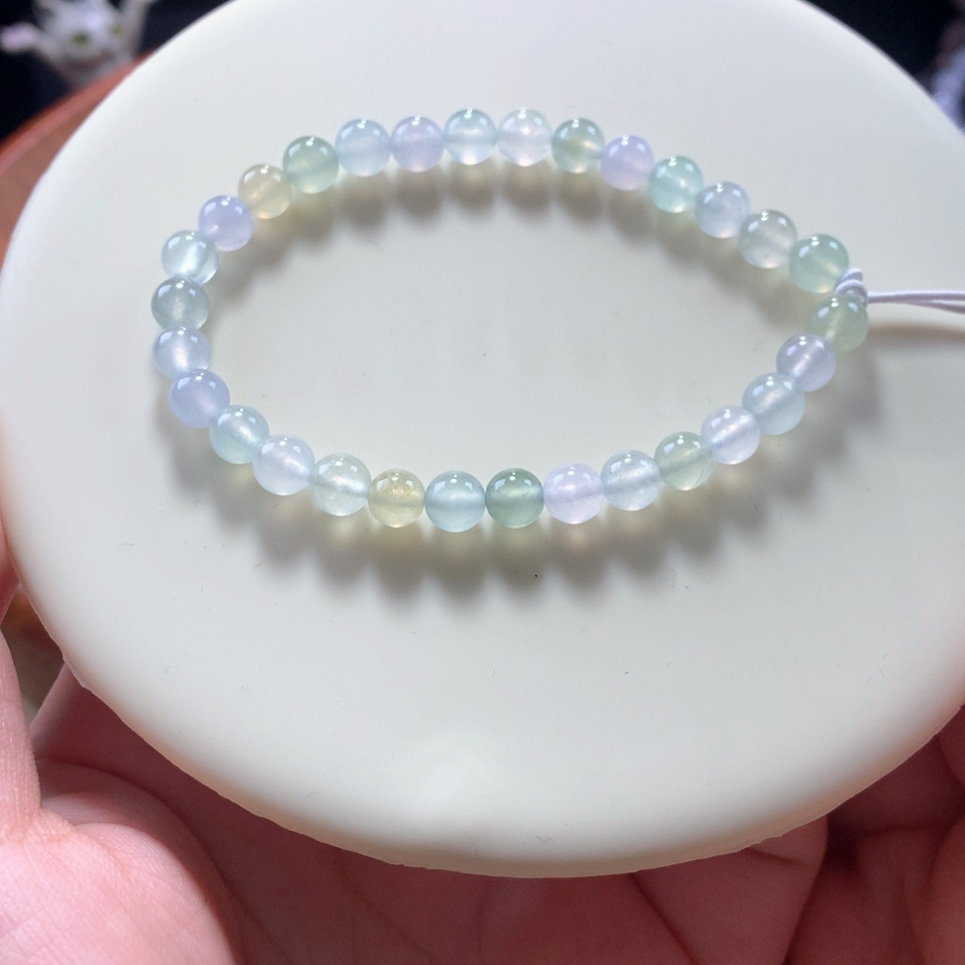翡翠手链未镶嵌小清新