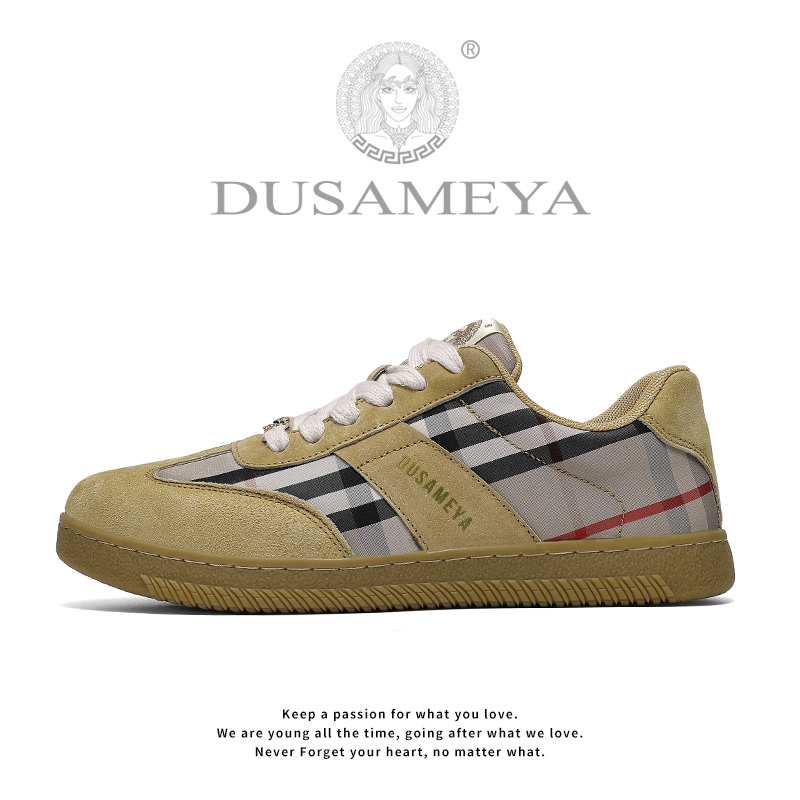 DUSAMEYA/杜莎米娅拼色板鞋休闲板鞋德训鞋夏季经典低帮潮流复古