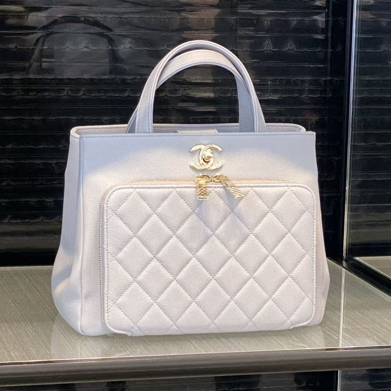 99新 Chanel/香奈儿 Chanel白金邮差托特 25080091-01