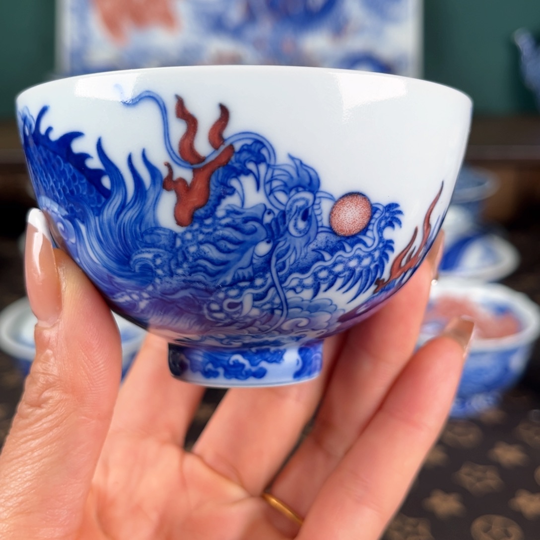 瓷片景德镇市自成堂手工手绘