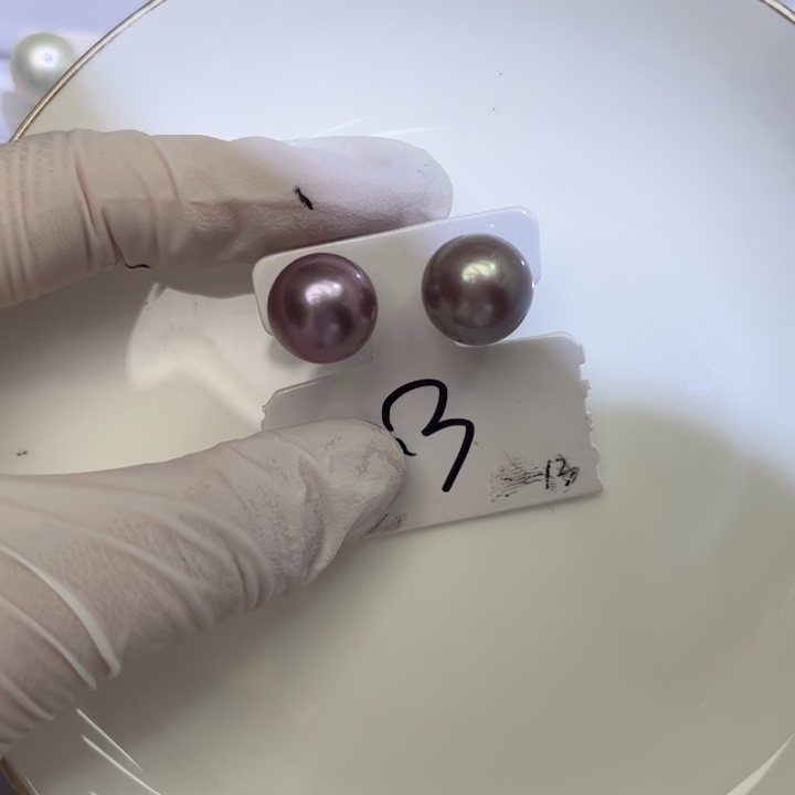 淡水珍珠耳饰银S925镶嵌