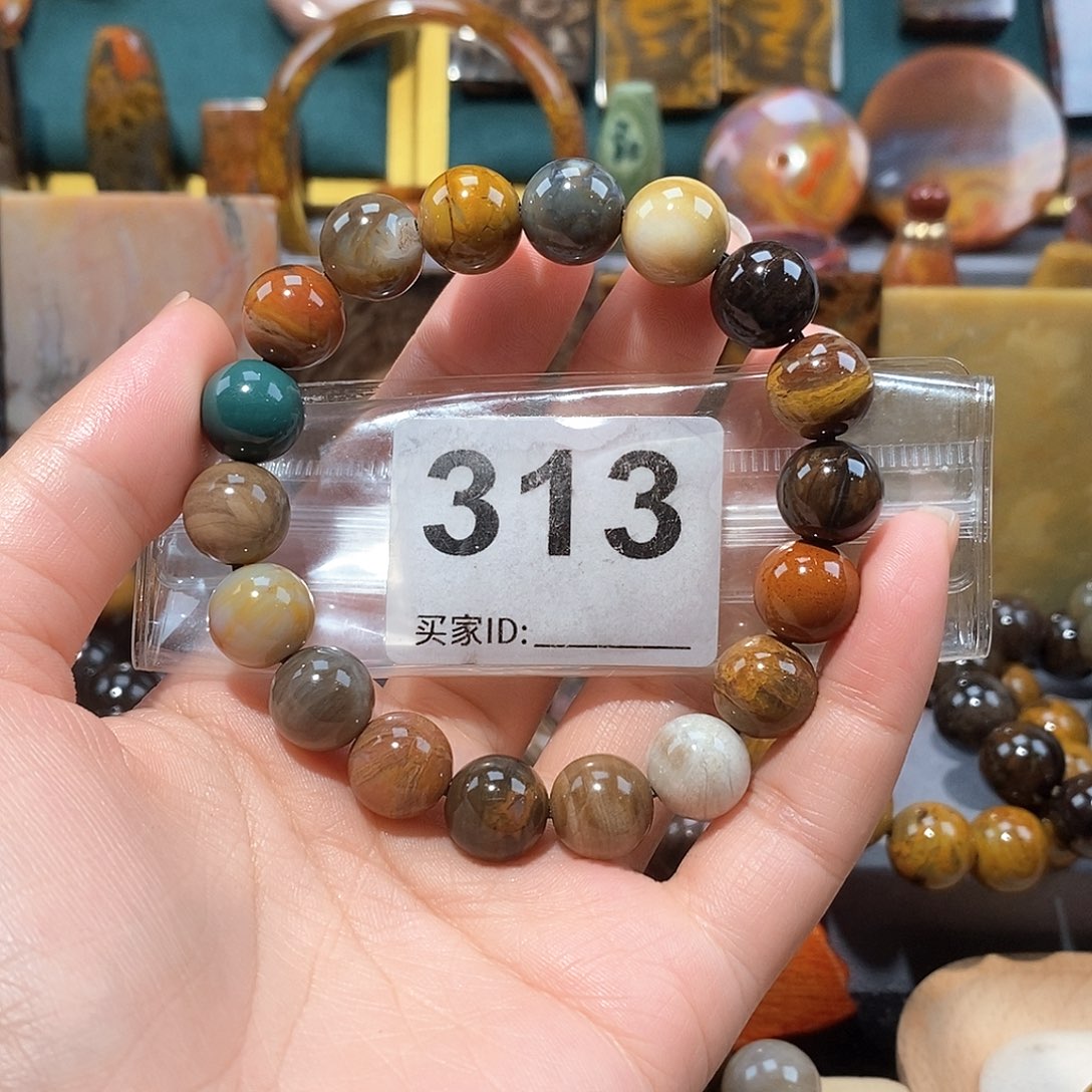 硅化玉天然北票硅化玉手串未镶嵌天然北票硅化玉手串