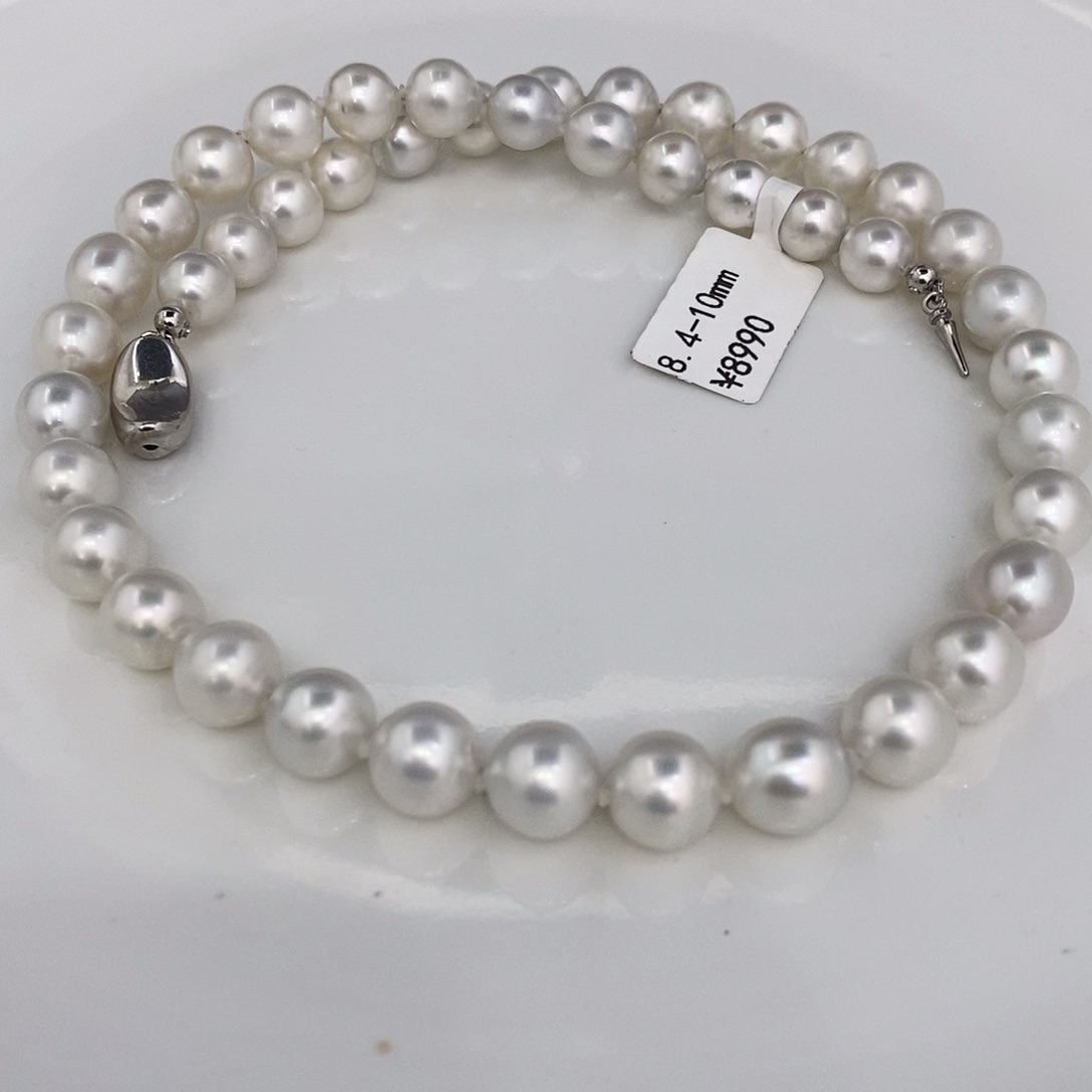 海水珍珠未镶嵌颈饰舞**菲澳白珍珠项链8.4-10刘