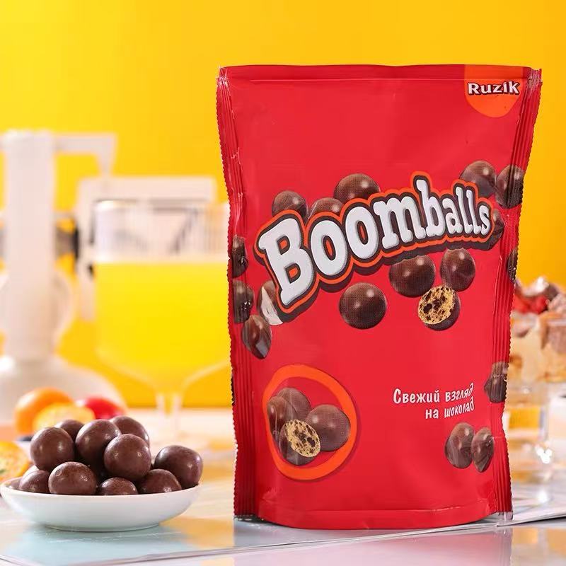 100克 俄罗斯进口噜吉克牌麦丽素巧克力脆心球100克