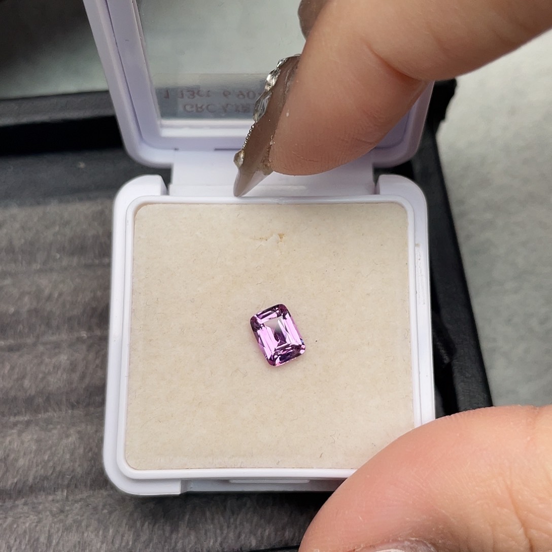 彩色蓝宝石裸石未镶嵌1.13ct无烧紫蓝宝grc