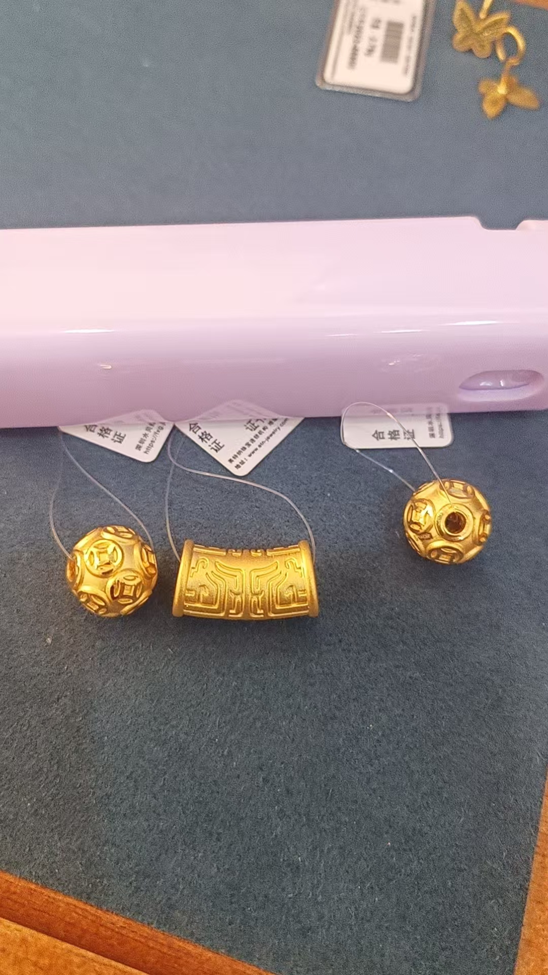 红飞珠宝足金吊坠