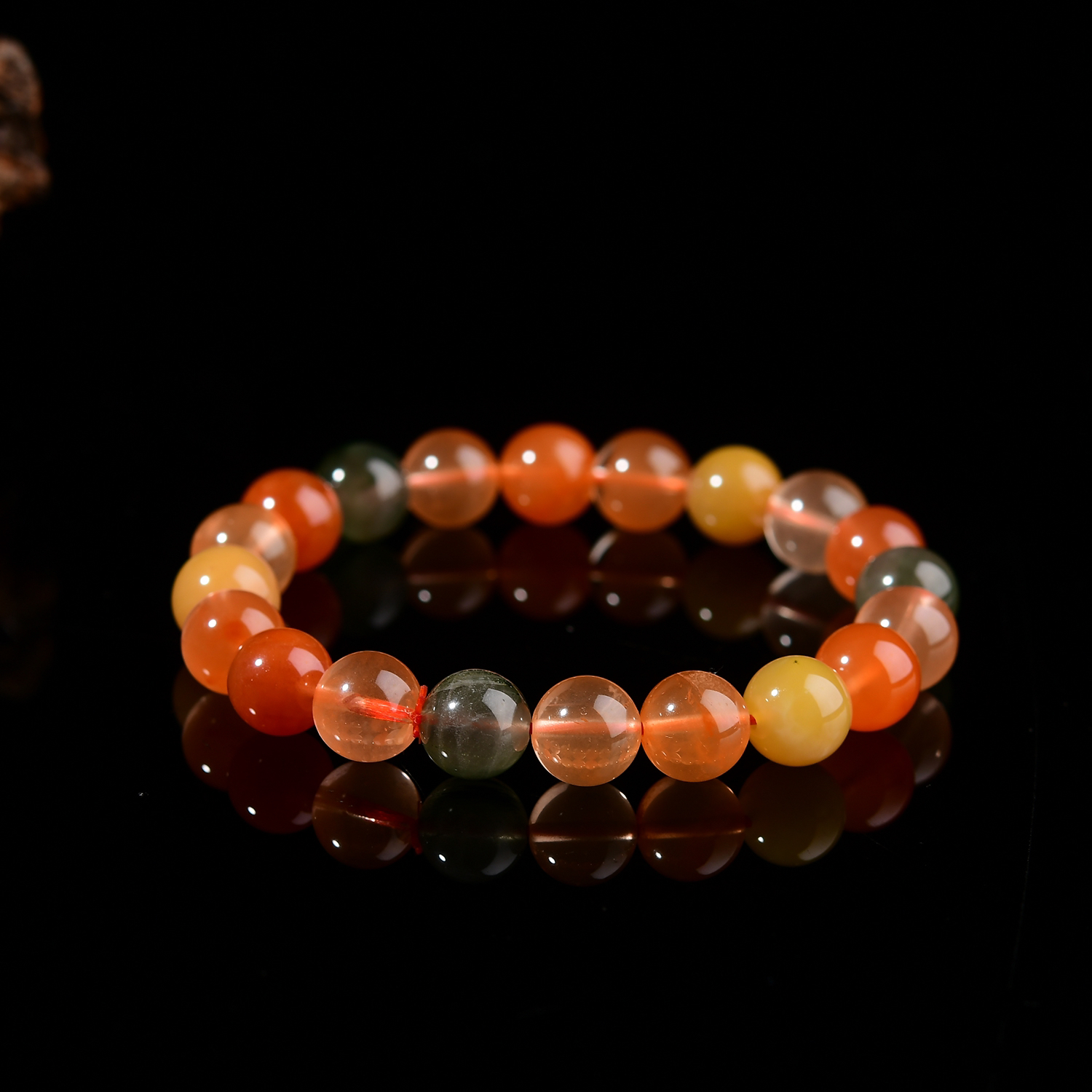 【Lisa专属】A2523天然福禄寿彩兔毛水晶经典单圈，