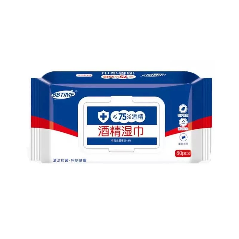 BBTIME75%酒精消毒儿童湿巾80片/包