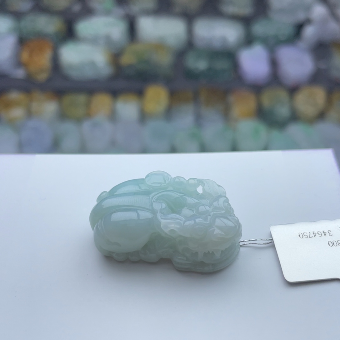 翡翠颈饰未镶嵌郑*彬貔貅