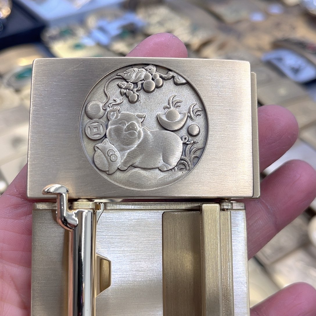 实心铜腰带扣一件3.5内穿