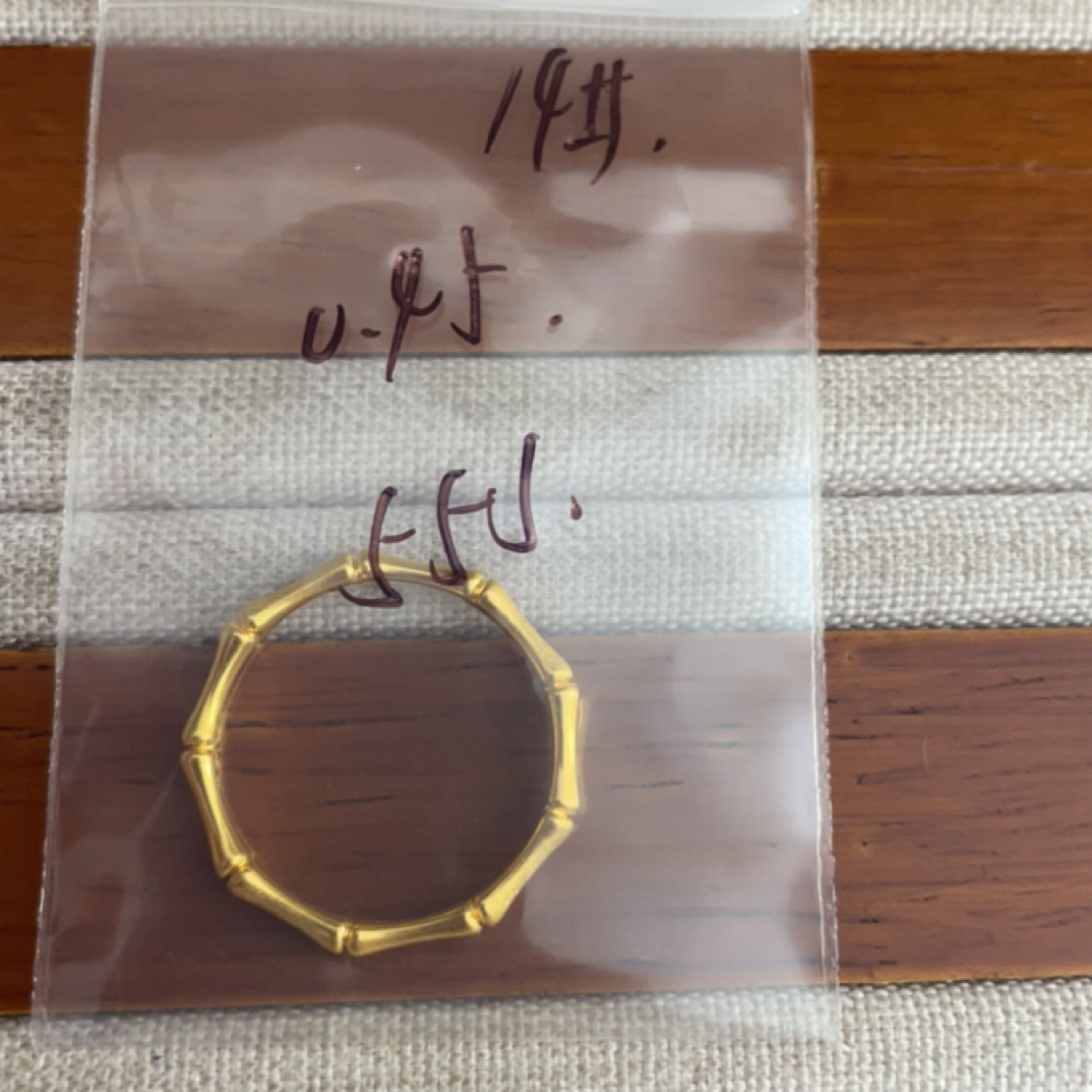 克重0.45 14号 竹节戒指 足金999