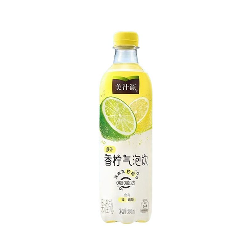 美汁源多汁香柠气泡饮汽水480mL