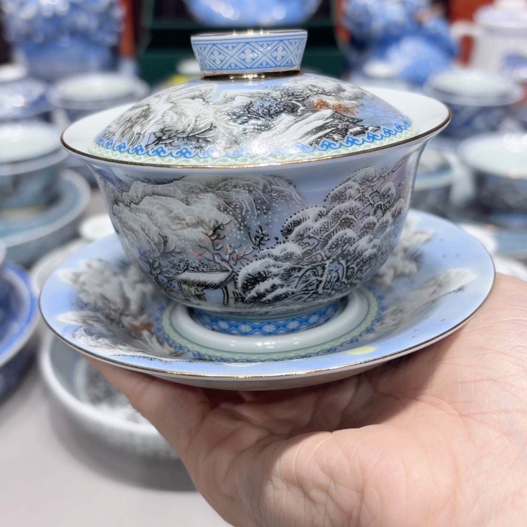 盖碗景德镇茶具高温