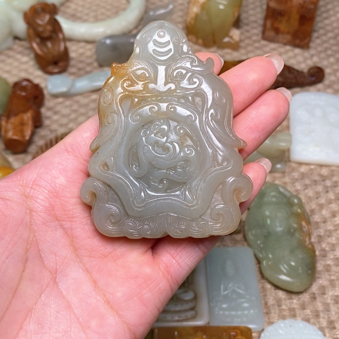 白玉菩提吊坠白玉菩提白玉菩提摆件