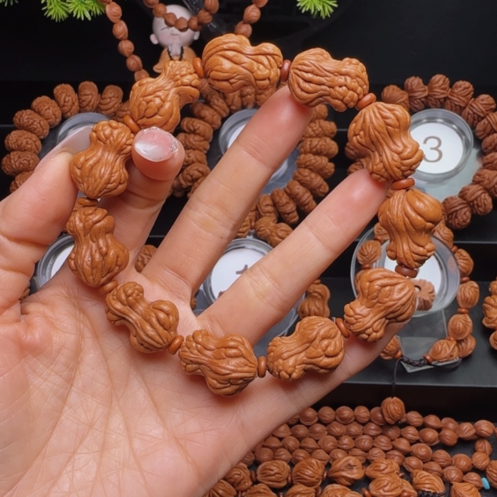 桃核手串大花生手串