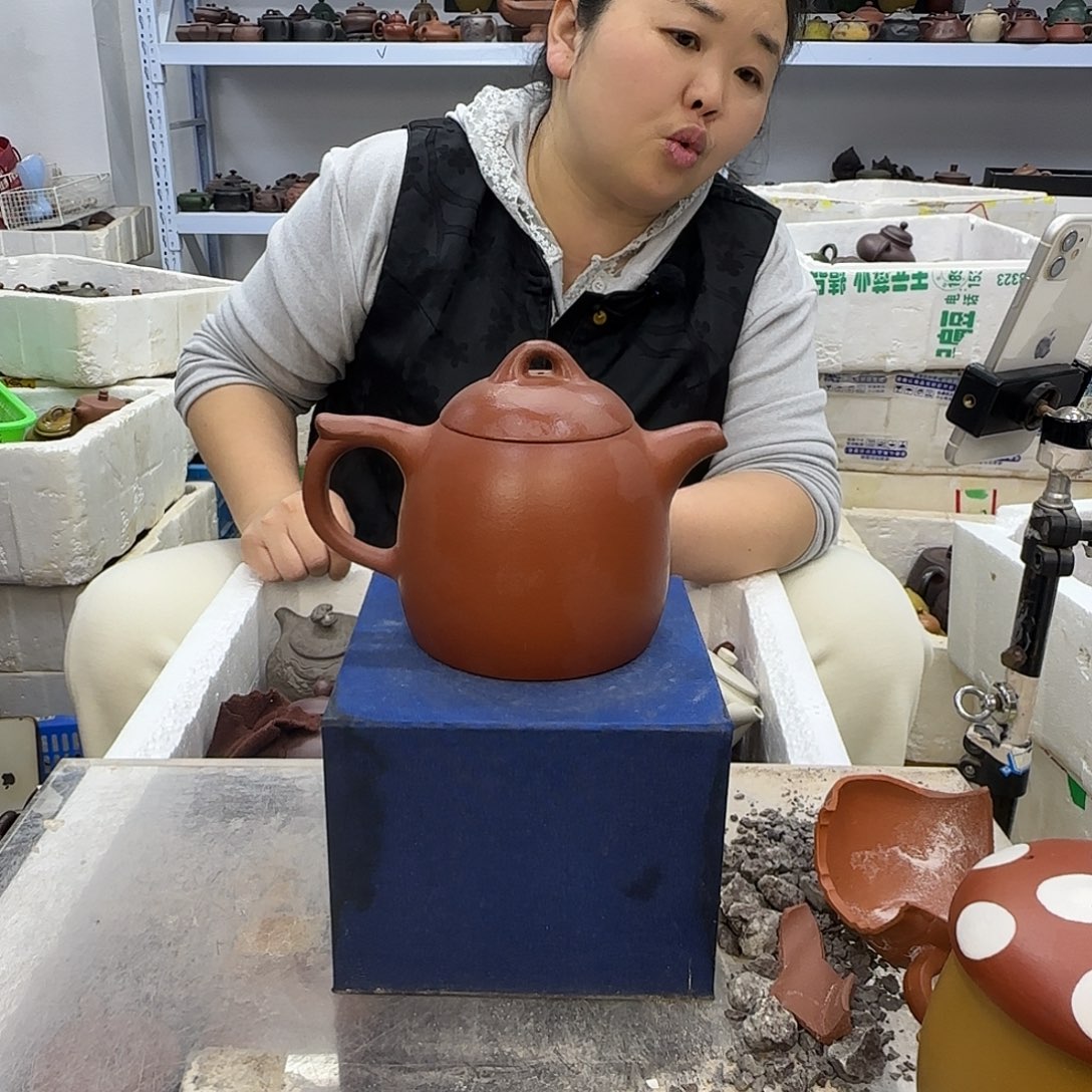 茶壶紫砂宜兴紫砂壶瑕疵处理