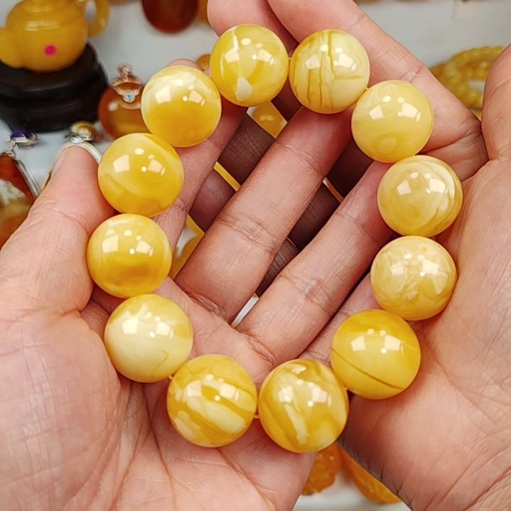 蜜蜡手串未镶嵌手串19