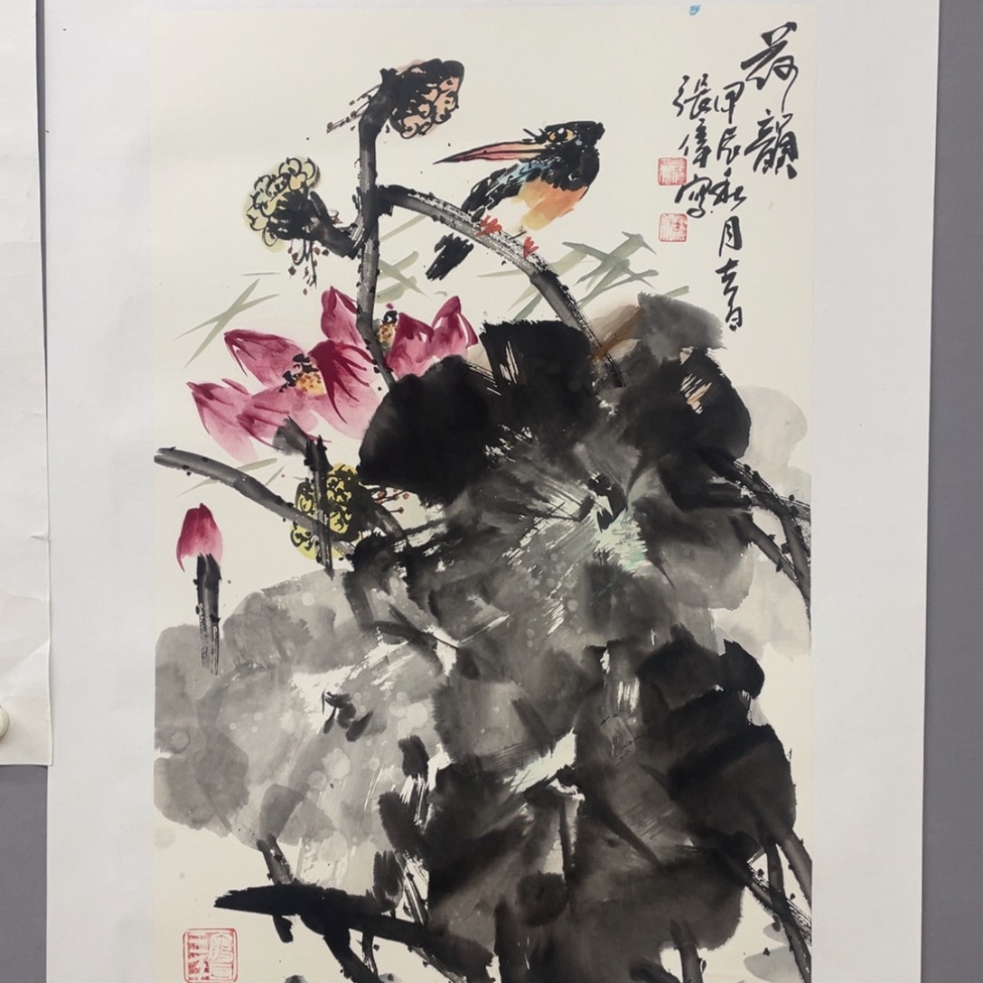 国画艺术家真人手绘