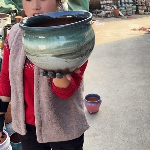 口25高18瑕疵盆子 