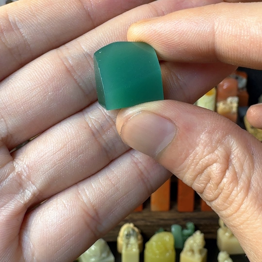 青田石印石雅安绿