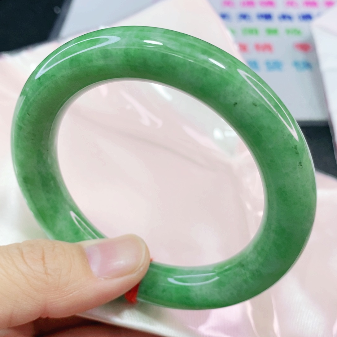 未镶嵌手镯翡翠56圈口圆条