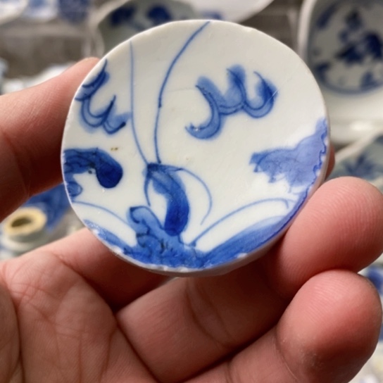 瓷片现代工艺品青花瓷片