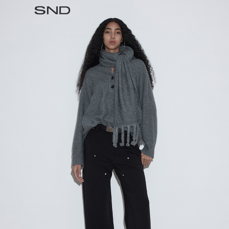 【DEFYNITION 设计师品牌】SND AW25 费尔岛立体织花毛衣
