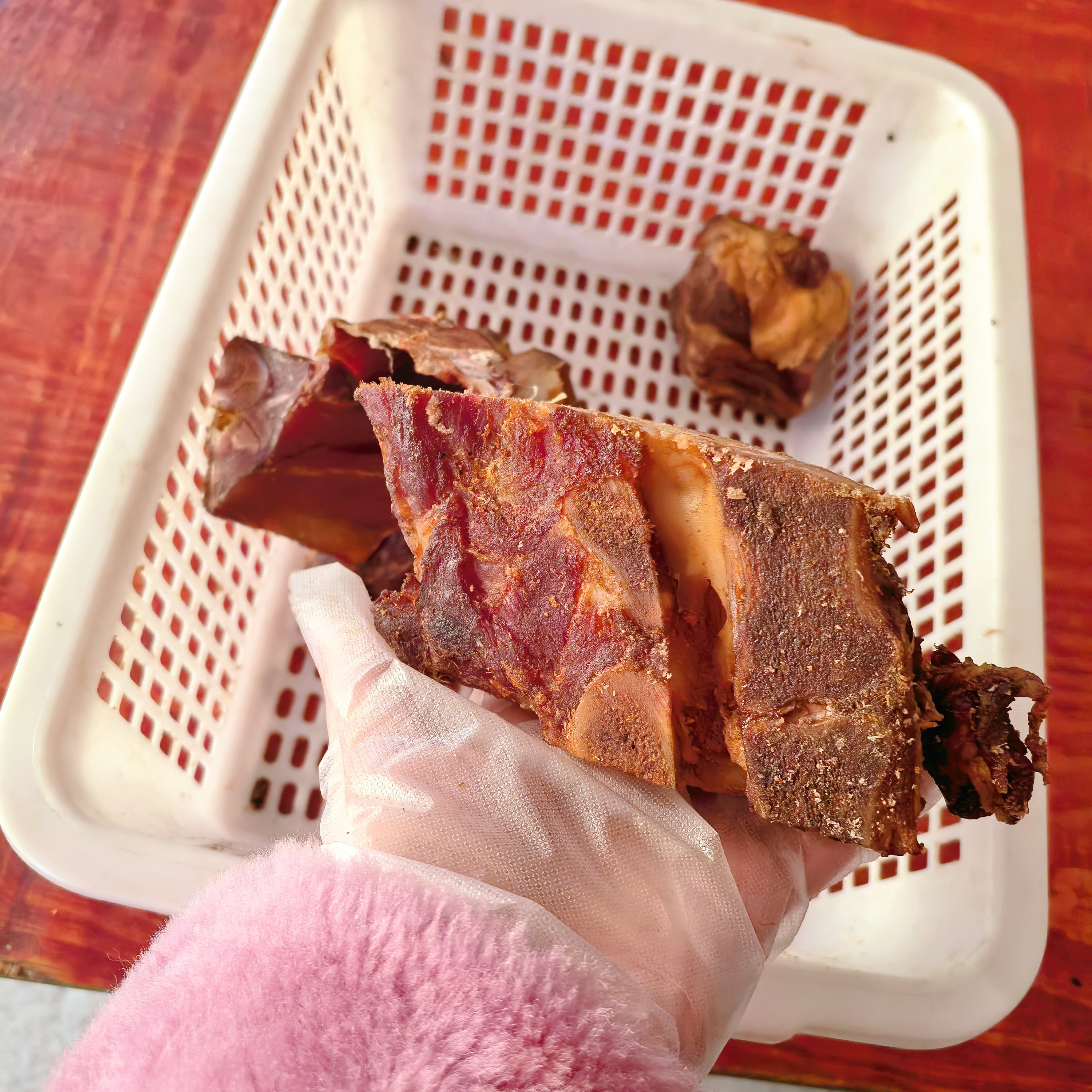 【柴火烟熏排骨头5斤】排骨两头头，同品质同重量介意勿拍