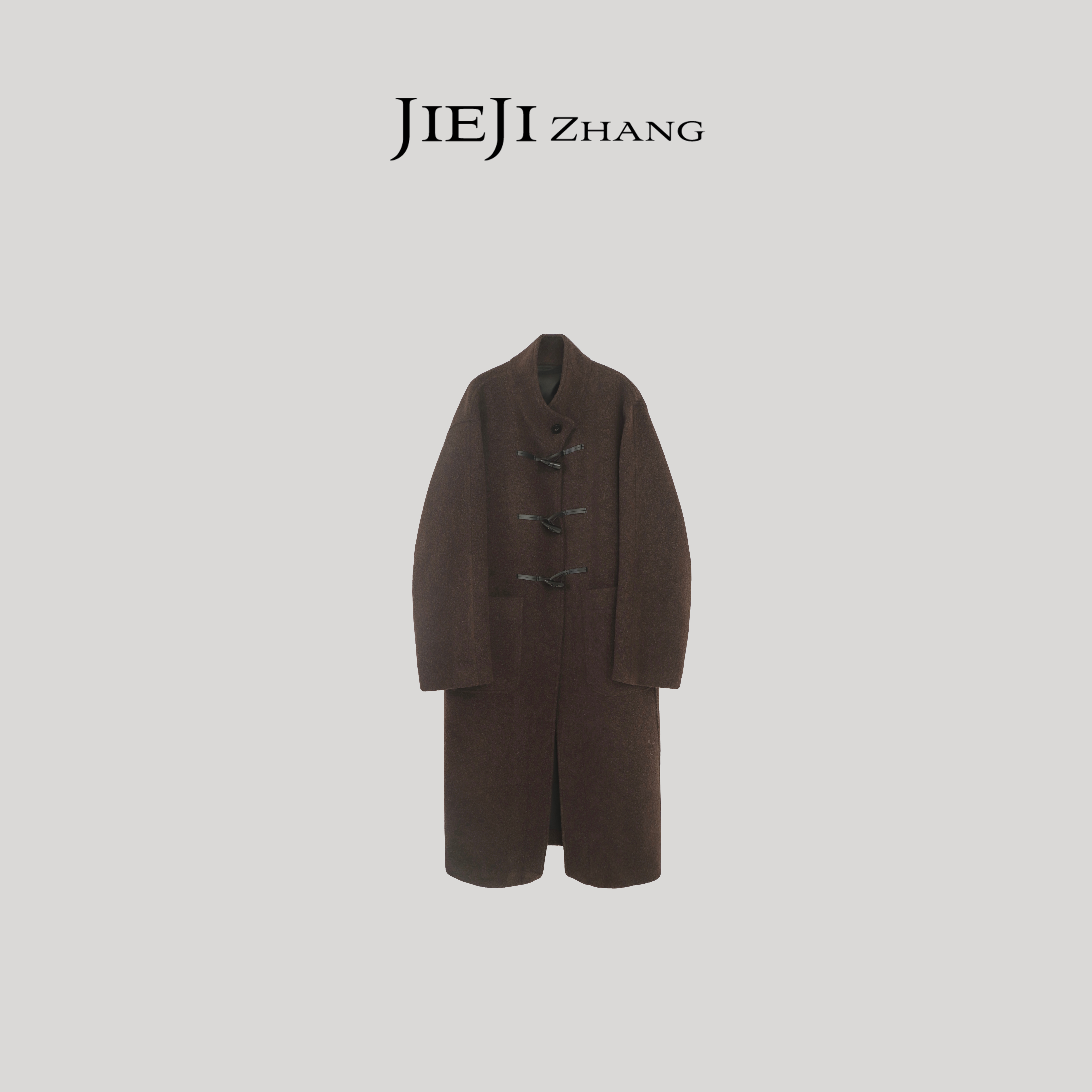 【JIEJI ZHANG】羊毛混纺高级定制秋冬时尚百搭大衣351342