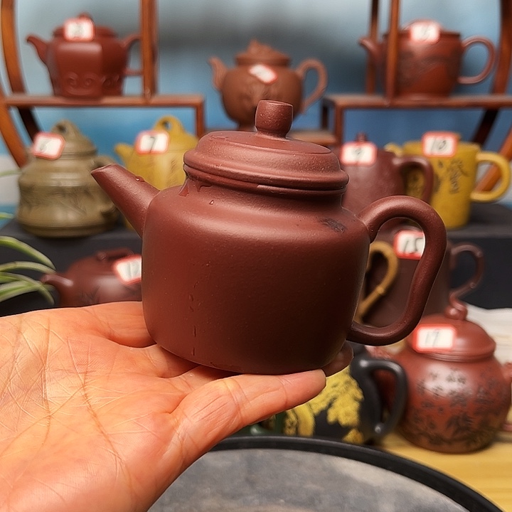 紫砂茶壶微瑕不带证书礼盒120cc