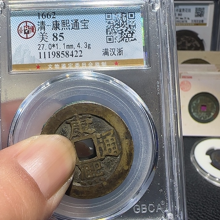 有***失铜一个康熙，一个半两，维知