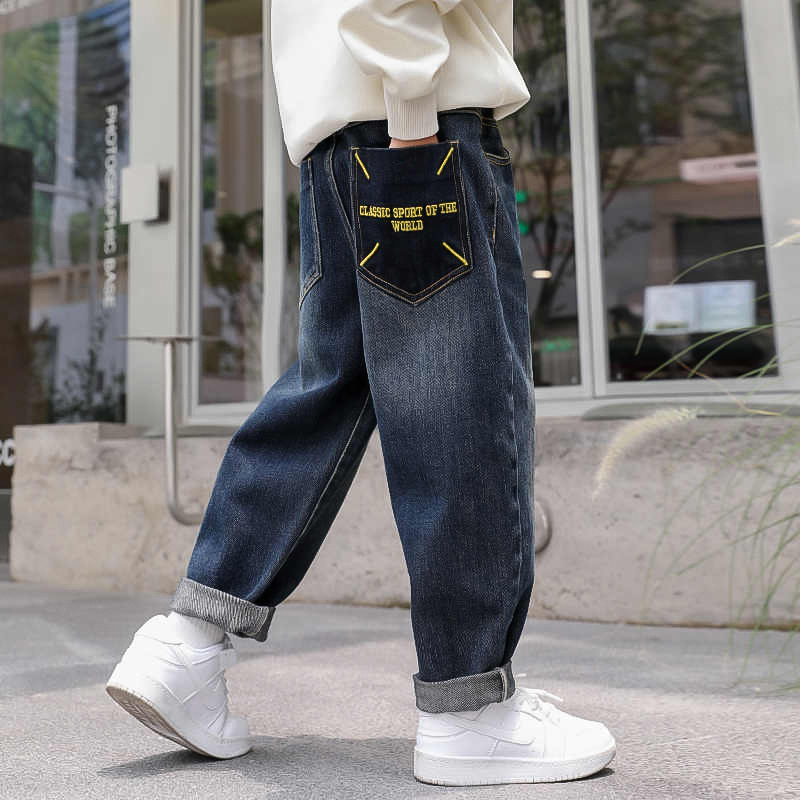 儿童装男童秋装裤子春秋款2025新款男孩休闲牛仔秋季中大童长裤潮