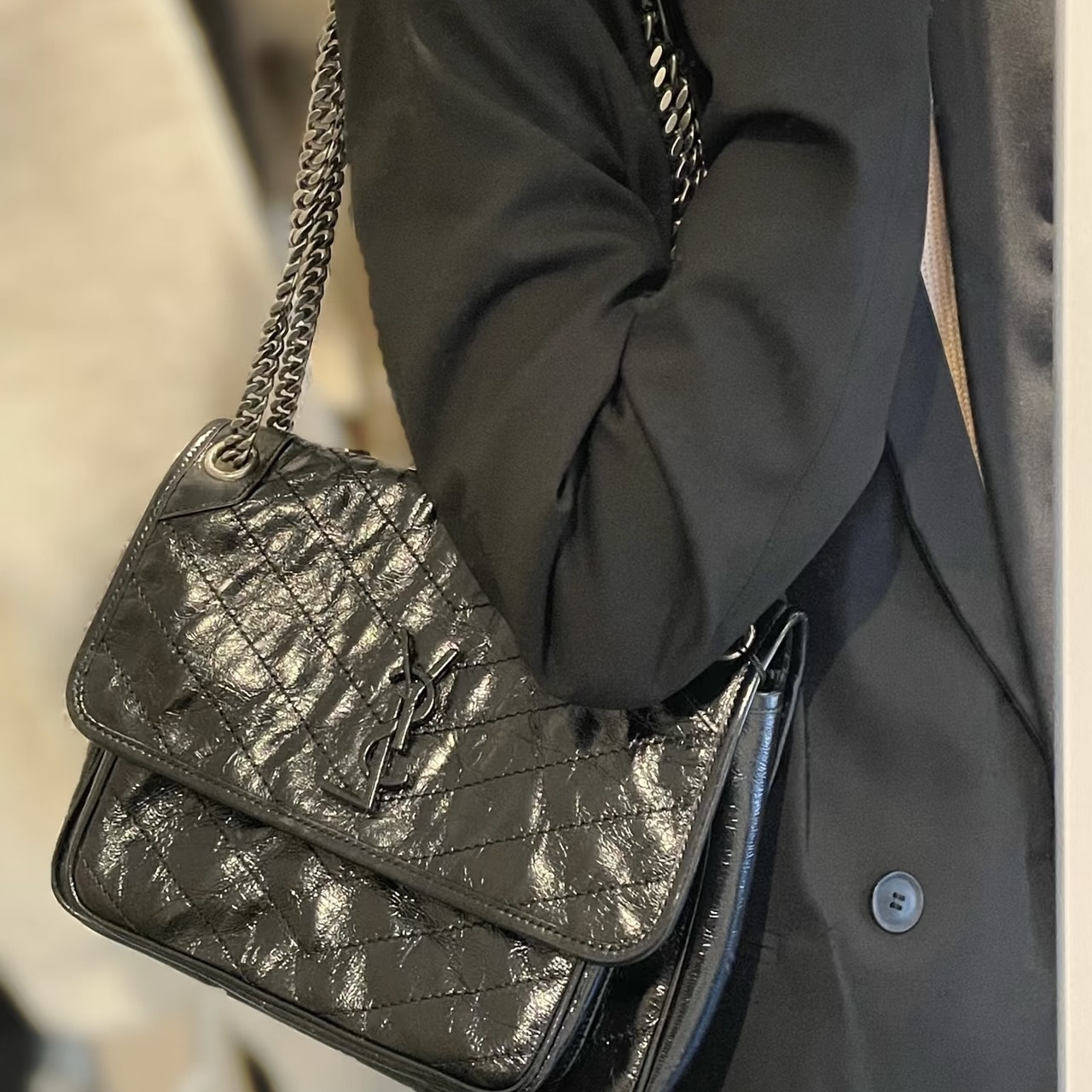 95新 YSL/圣罗兰 圣罗兰NIkI中号大全套xj660