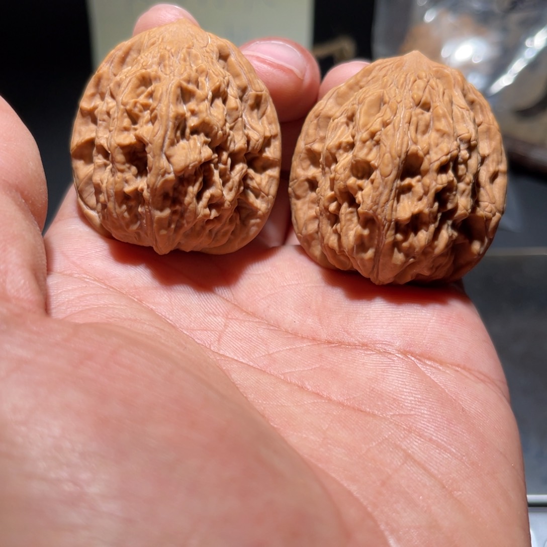 文玩核桃把件40虎头