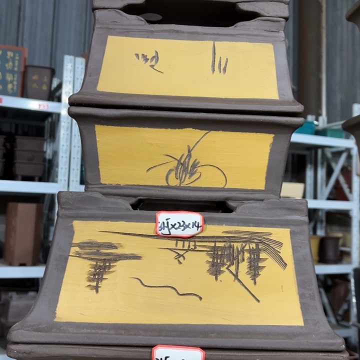 紫砂花盆100-5。            