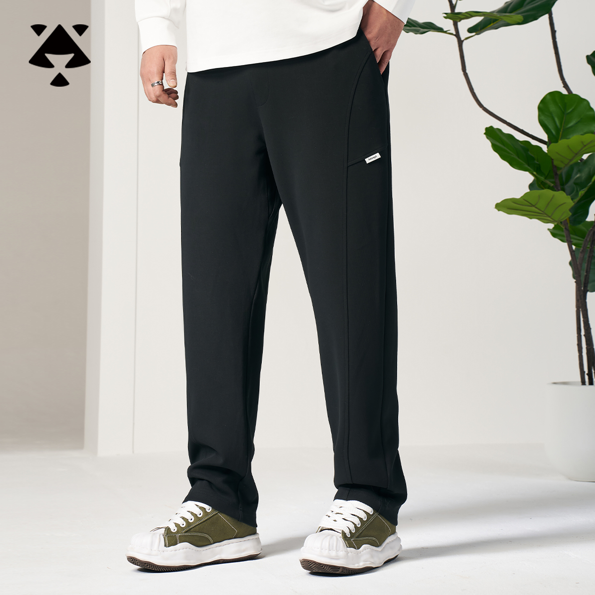 【菱形档】森老板大码男装春季休闲裤男加肥宽松透气直筒长裤运动裤