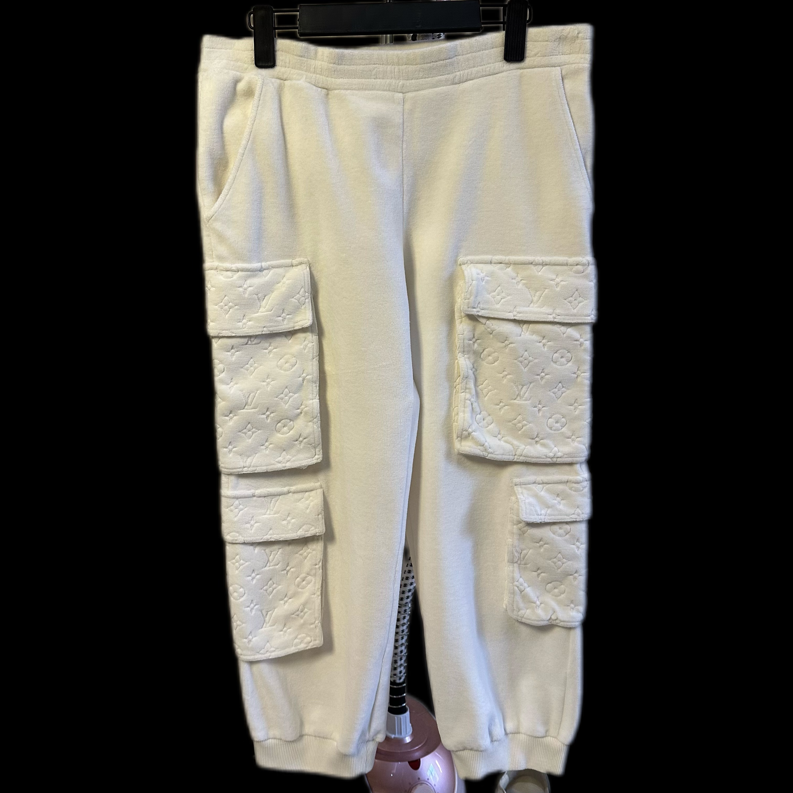 99新 LouisVuitton/路易威登 lv 满印植绒工装裤 XXS 码 0338