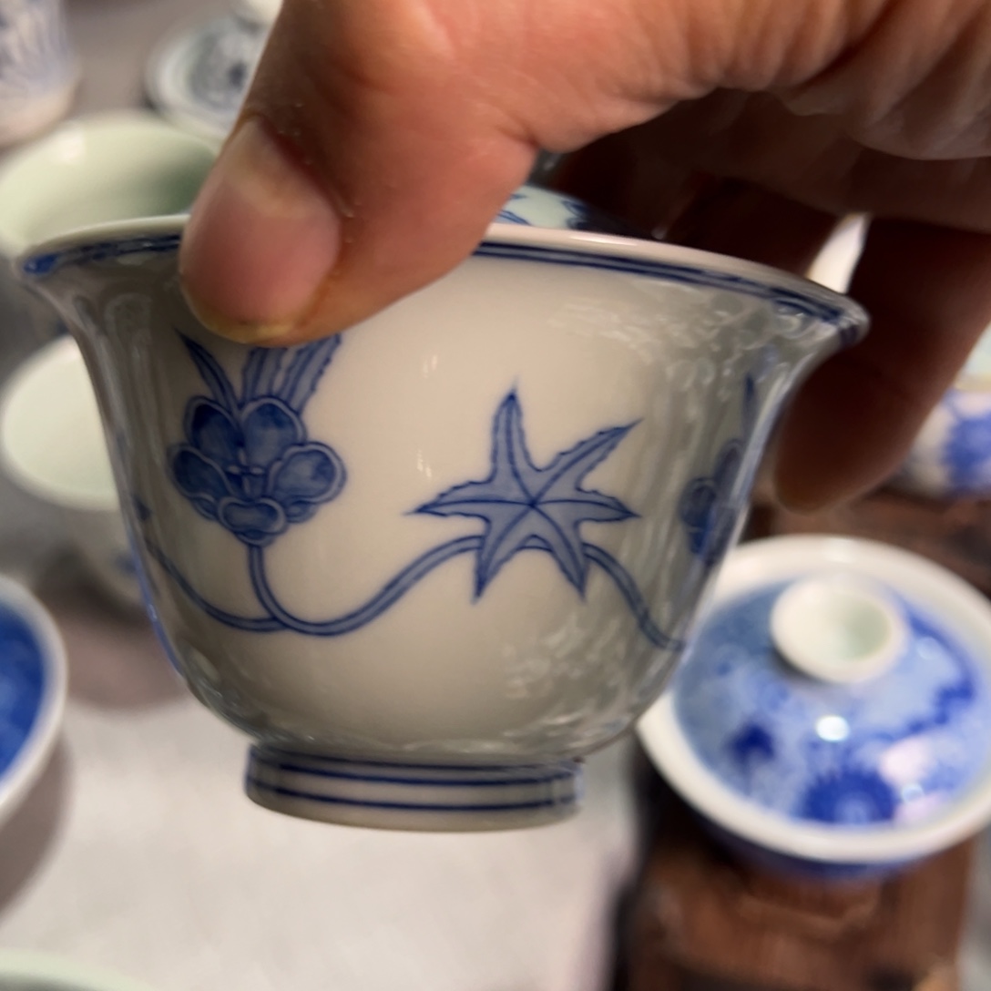 摆件破*茧景德镇青花瓷器