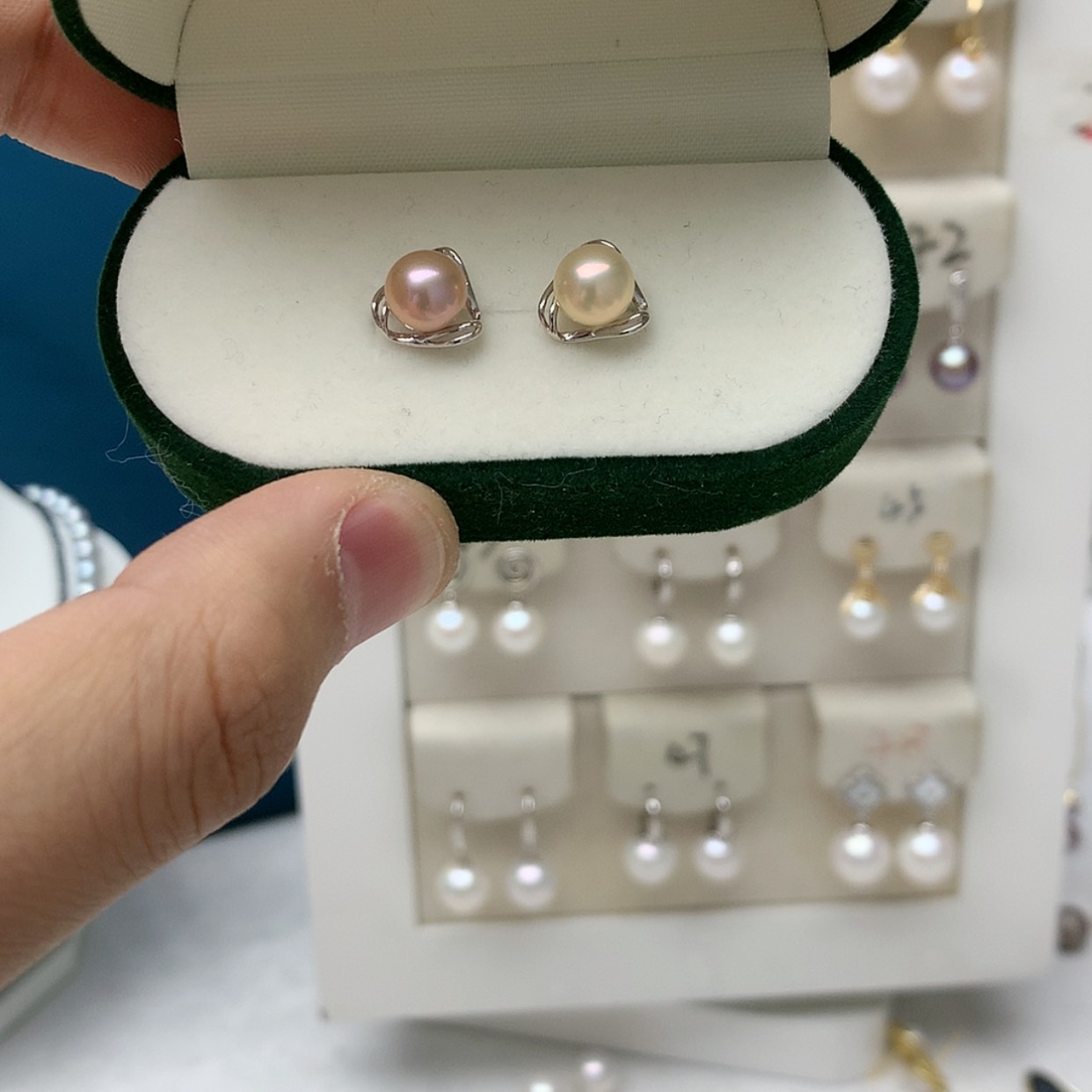 【闪购商品】淡水珍珠耳饰银S925镶嵌