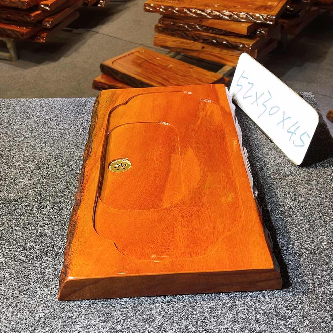 木花梨木茶盘，整板无拼接