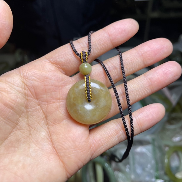 天然和田玉红糖平安扣越戴越油润情侣款一家几口一起戴多样性发货